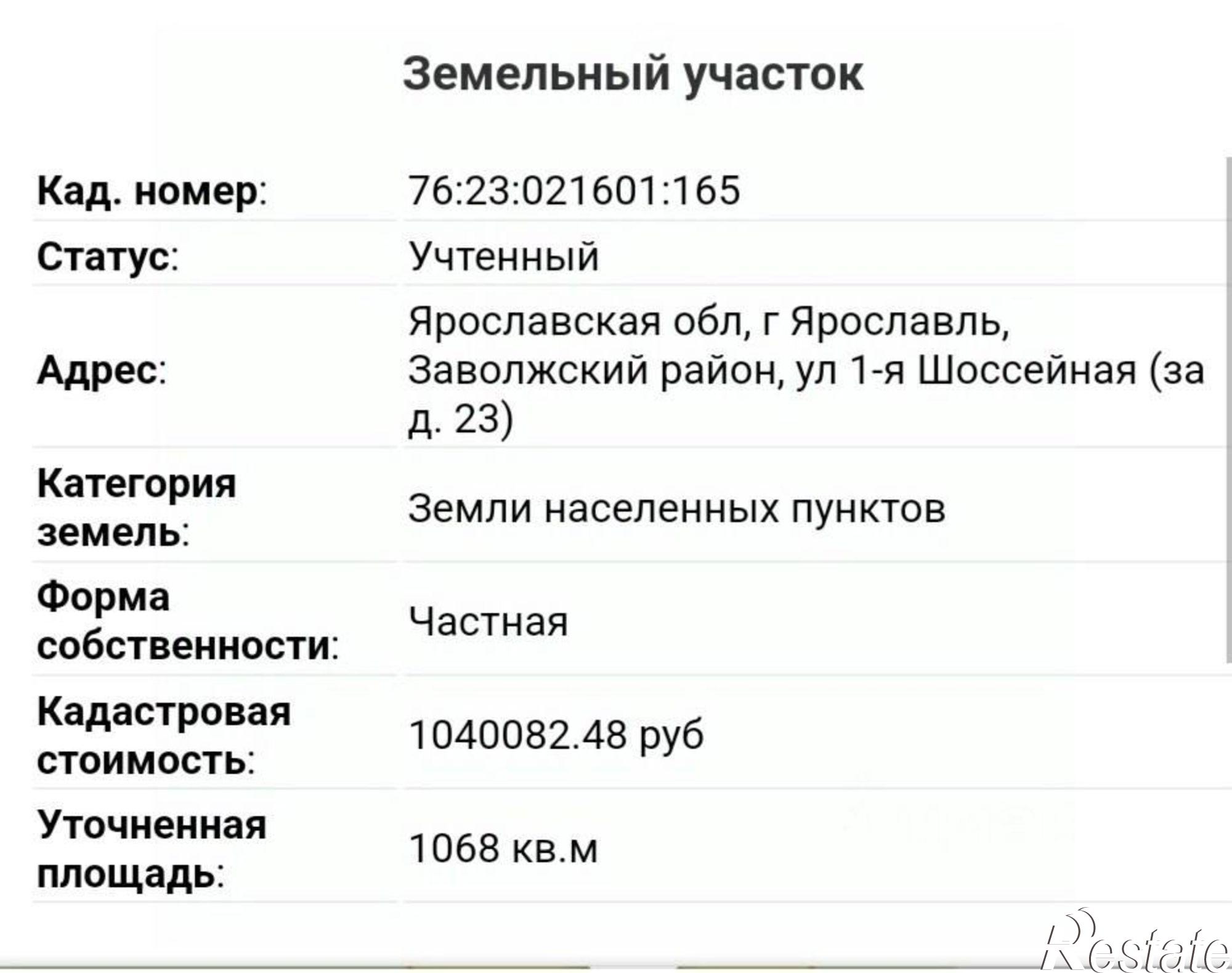 Купить землю, земельный участок за 1 100 000 рублей на 1-я Шоссейная улица, 25