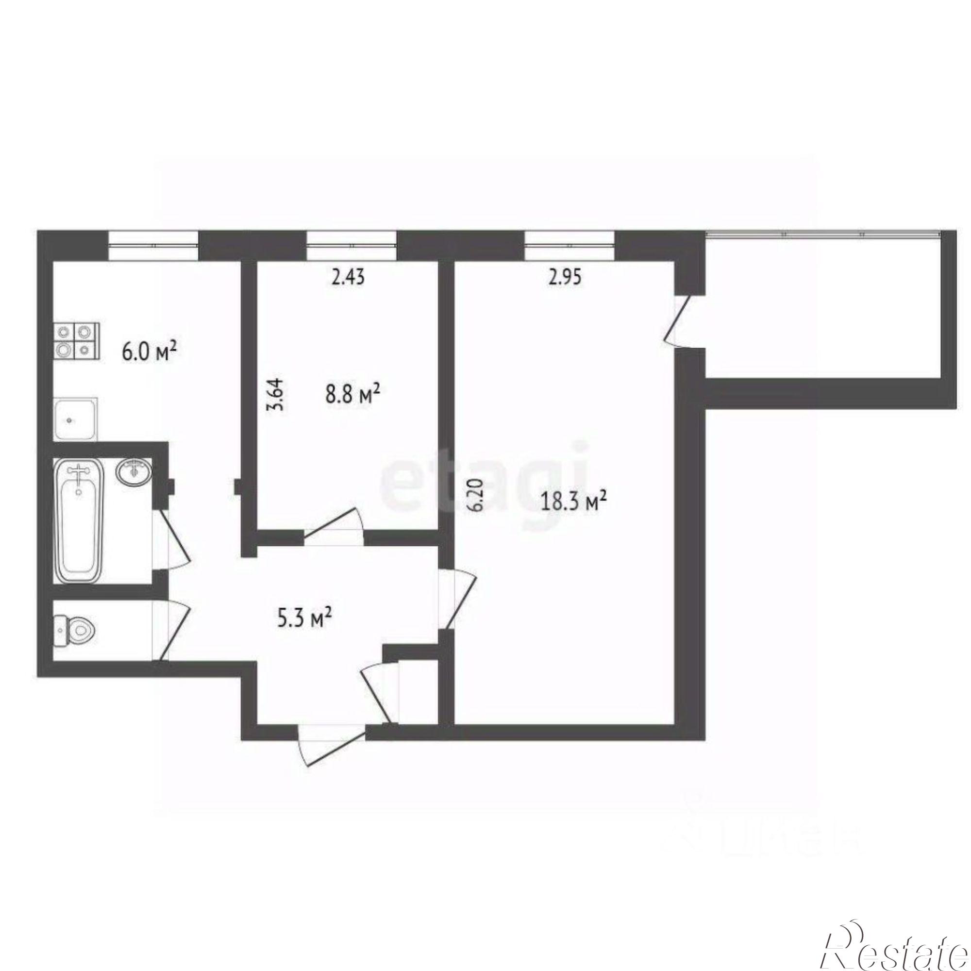 Купить квартиру за 3 600 000 рублей на Ленинградский проспект, 63