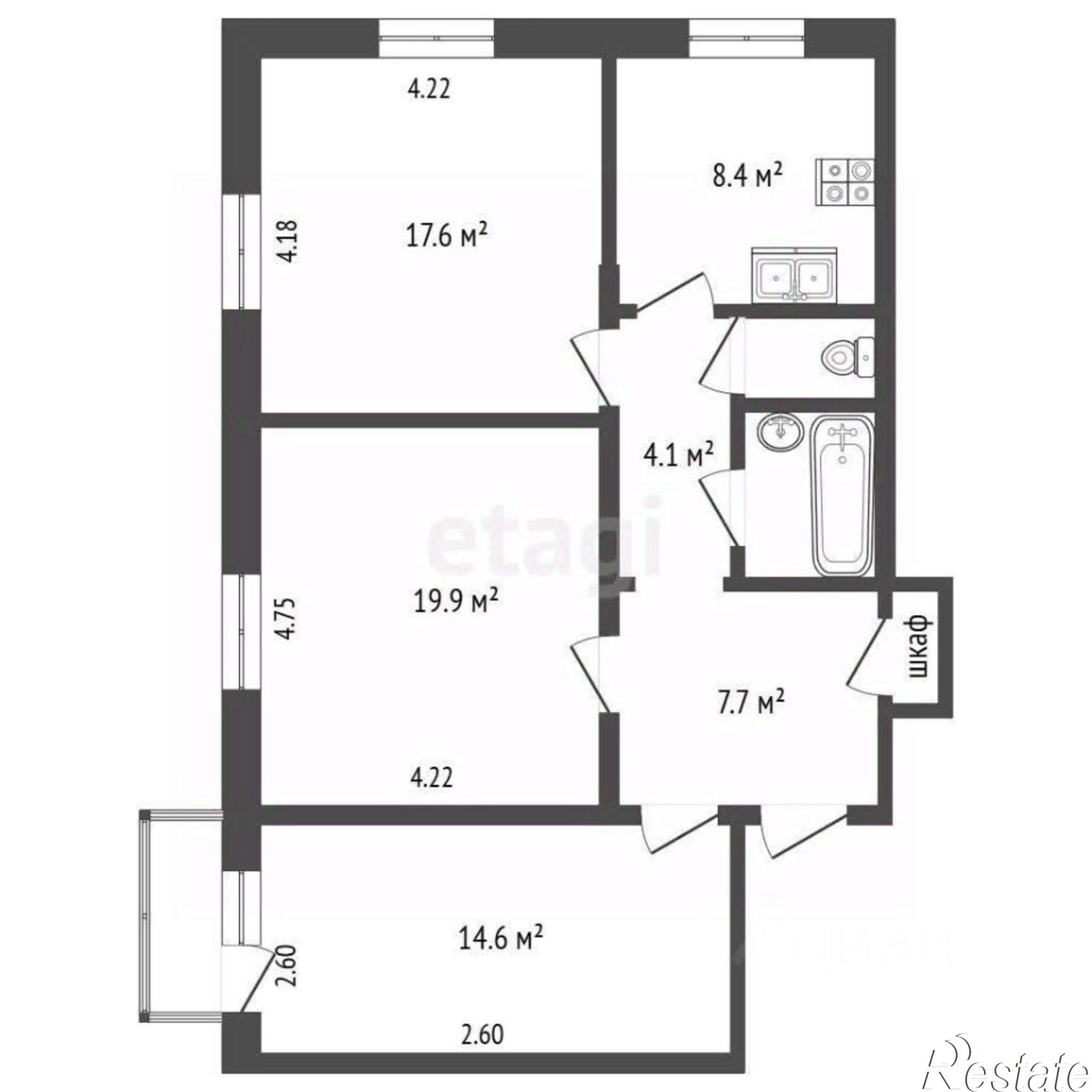 Купить комнату за 700 000 рублей на Балтийская улица, 13/23