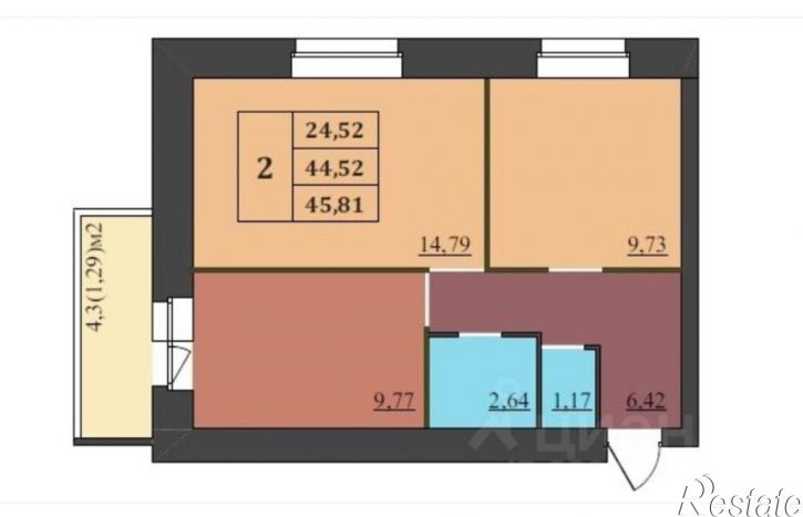 2-комн квартира Ленинградский проспект, 98/2,  д. 98/2