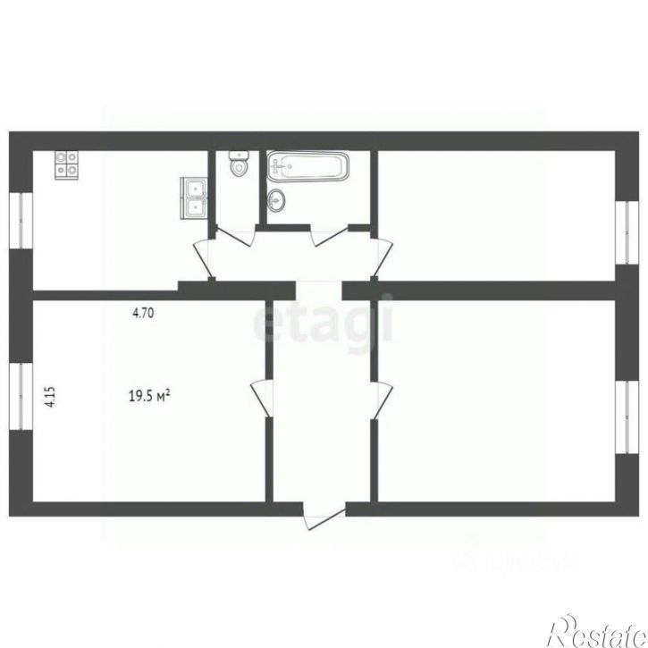 Комната Балтийская улица, 19,  д. 19