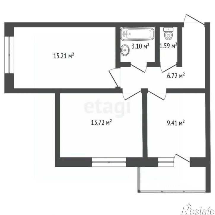 2-комн квартира