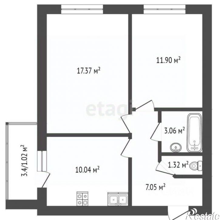 2-комн квартира