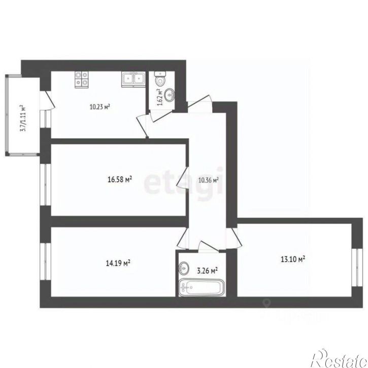 3-комн квартира Ленинградский проспект, 98/2,  д. 98/2
