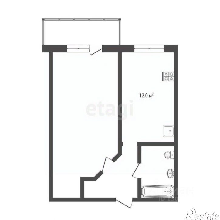 1-комн квартира Кавказская улица, 43,  д. 43