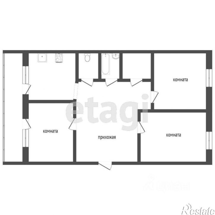 3-комн квартира Парковый проезд, 5,  д. 5