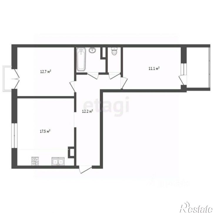 2-комн квартира улица Лисицына, 57,  д. 57