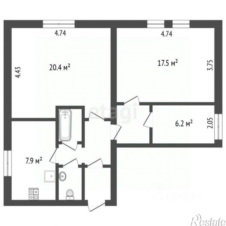 3-комн квартира улица Щепкина, 4,  д. 4