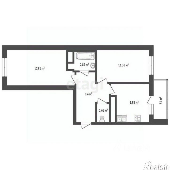 2-комн квартира улица Строителей, 17,  д. 17