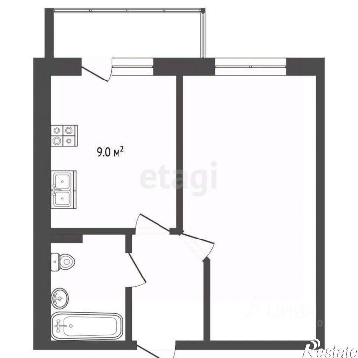 1-комн квартира улица Труфанова, 12,  д. 12