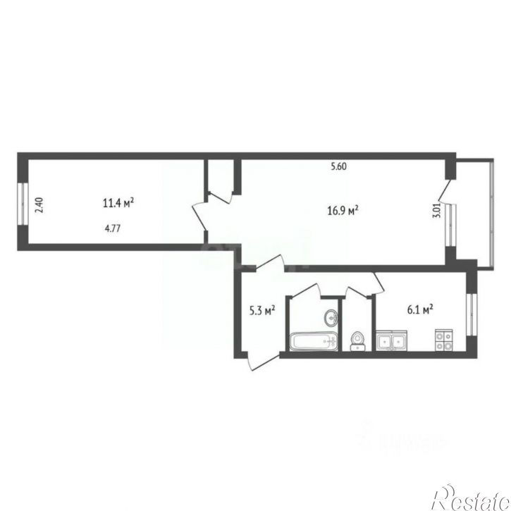 2-комн квартира улица Труфанова, 7,  д. 7