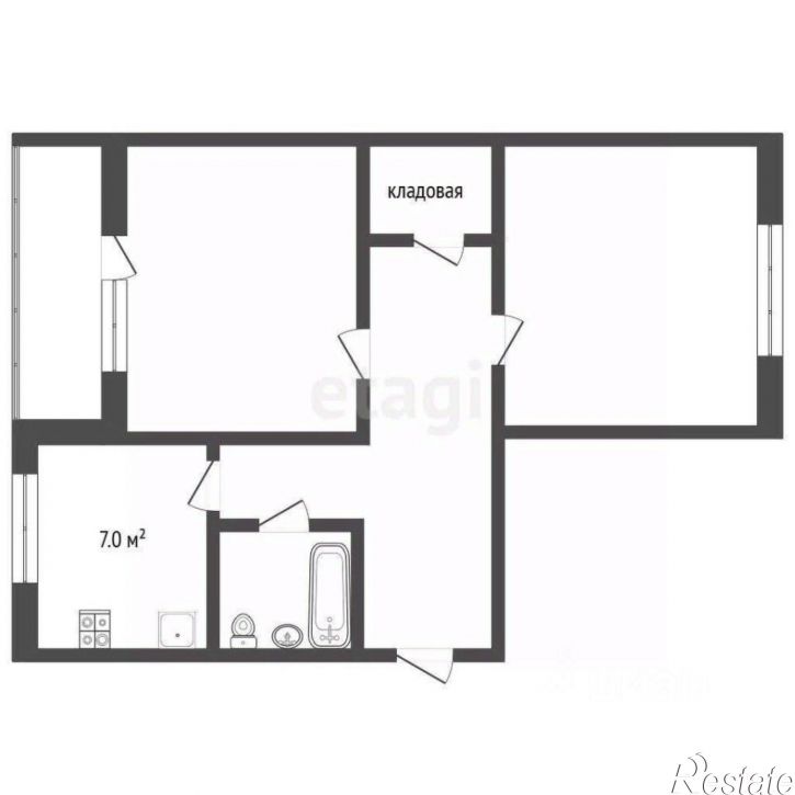 2-комн квартира улица Серго Орджоникидзе, 4,  д. 4