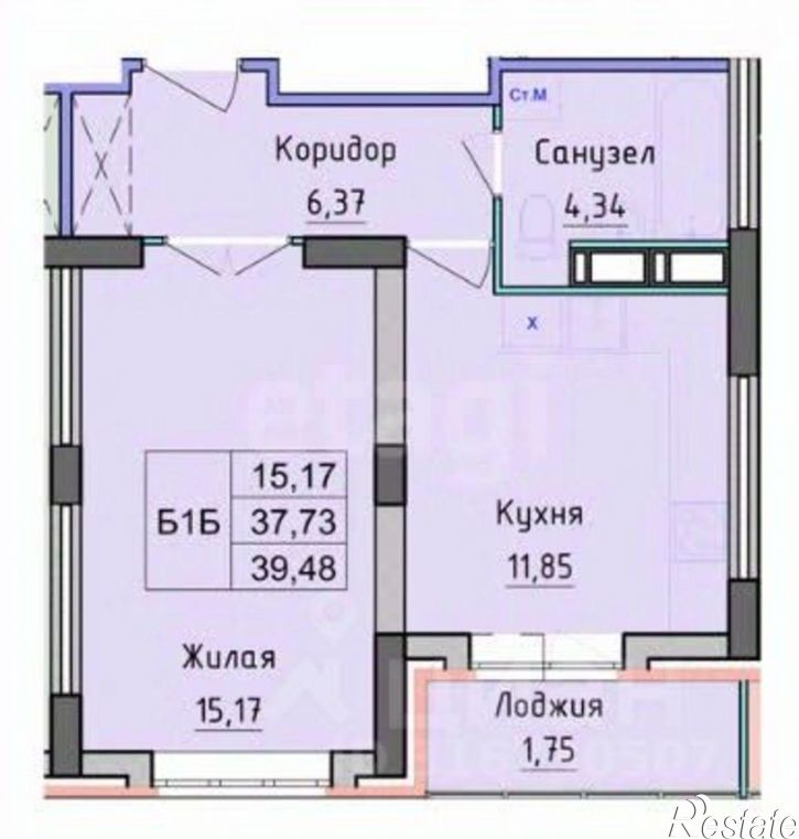 1-комн квартира