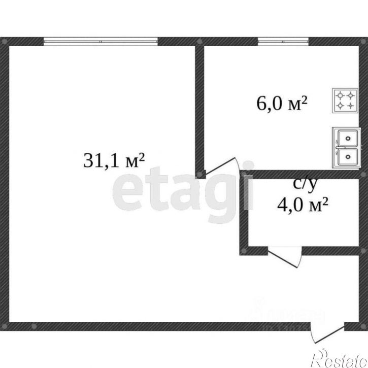 1-комн квартира улица Елены Колесовой, 22,  д. 22