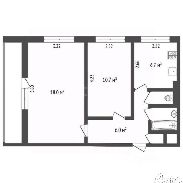 2-комн квартира проспект Дзержинского, 67,  д. 67