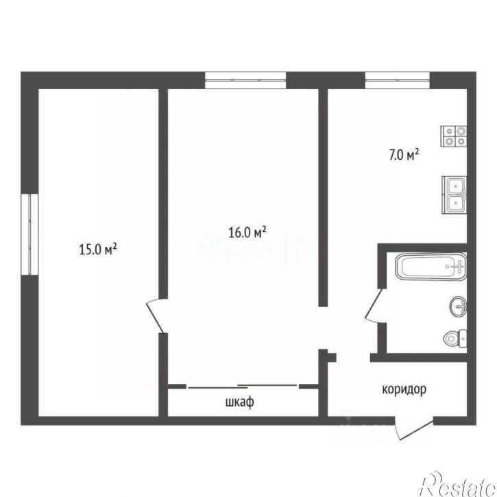 2-комн квартира улица Радищева, 13,  д. 13