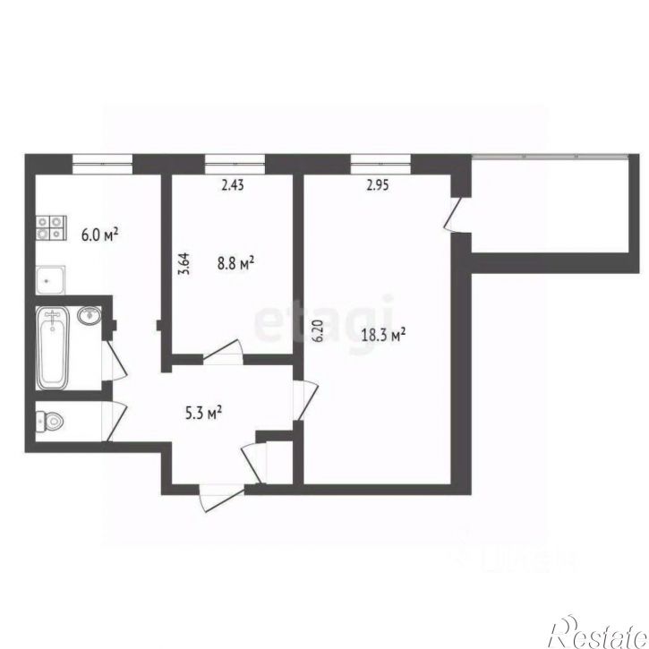 2-комн квартира Ленинградский проспект, 63,  д. 63