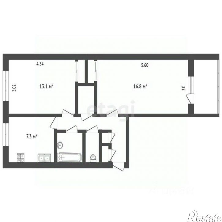 2-комн квартира Ленинградский проспект, 63,  д. 63