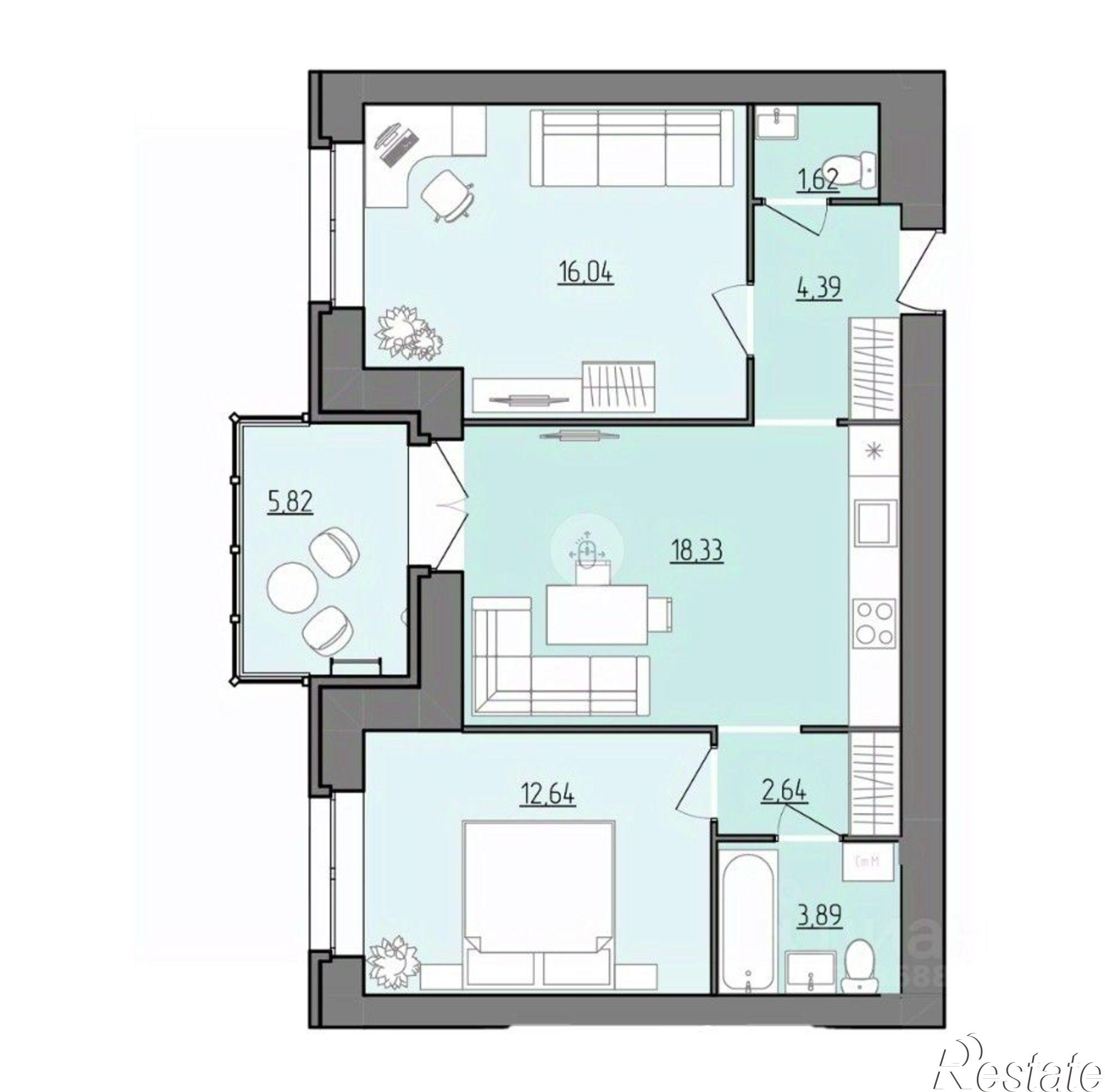 Купить квартиру за 6 308 460 рублей на переулок Коммунаров, 5
