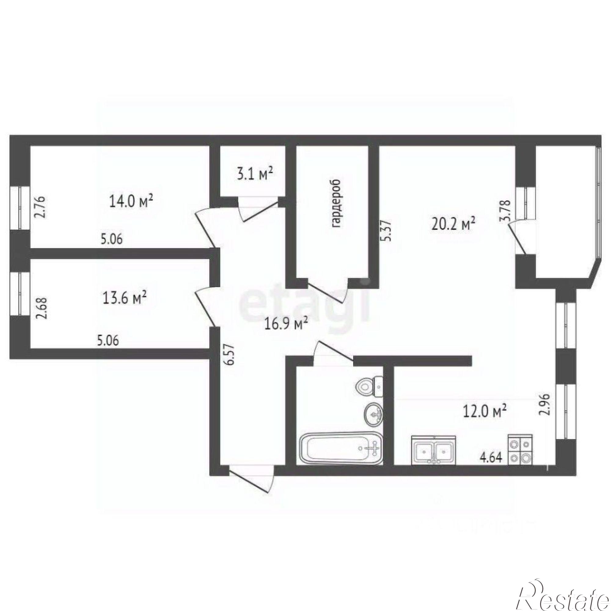 Купить квартиру за 9 000 000 рублей на ул Труфанова, 28а