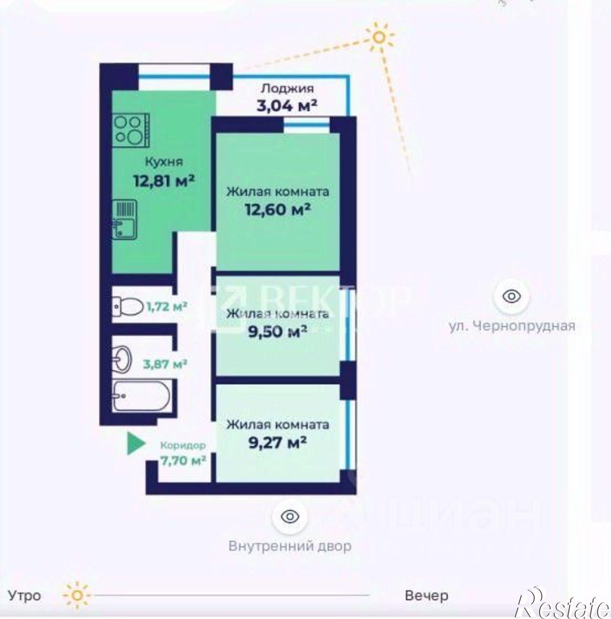 Купить квартиру за 6 050 000 рублей на г Ярославль, поселок Сокол, 31