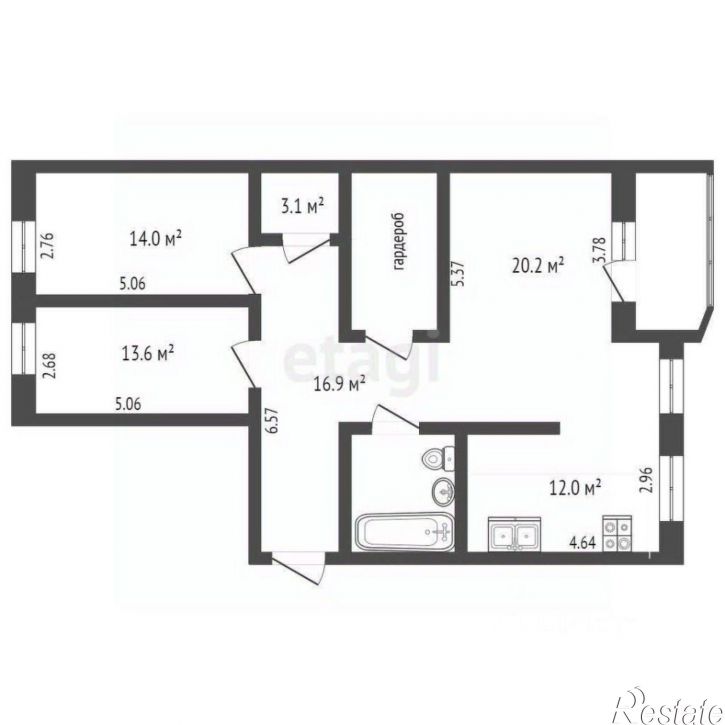 3-комн квартира ул Труфанова, 28а,  д. 28а