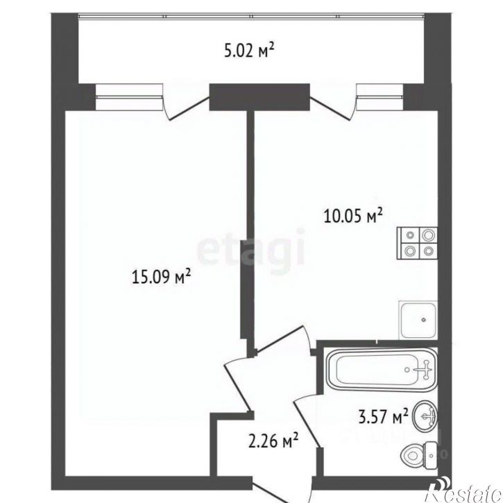 1-комн квартира