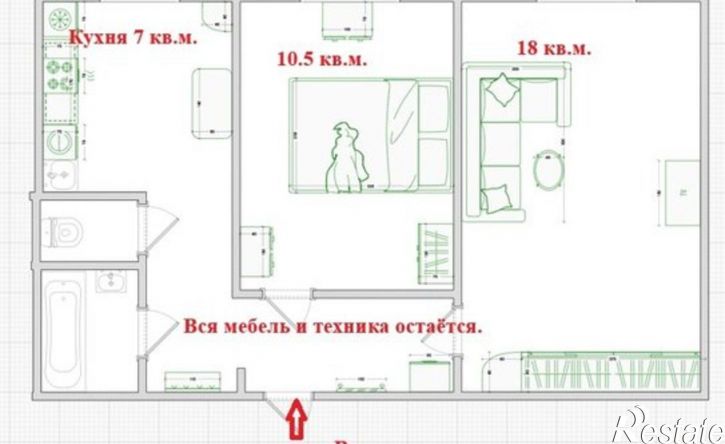 2-комн квартира ул Труфанова, 9,  д. 9