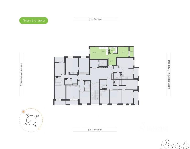 2-комн квартира в новом доме Тутаевское шоссе, 93Б,  д. 93Б