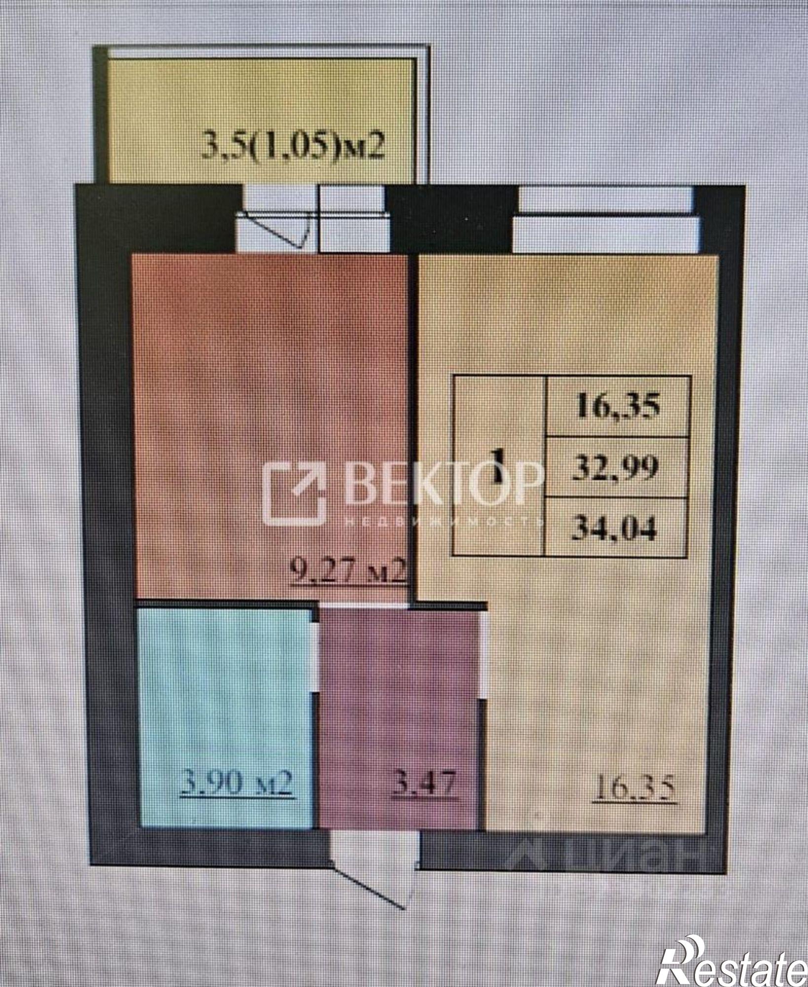 Купить квартиру за 3 540 000 рублей на Ленинградский проспект, 98/2