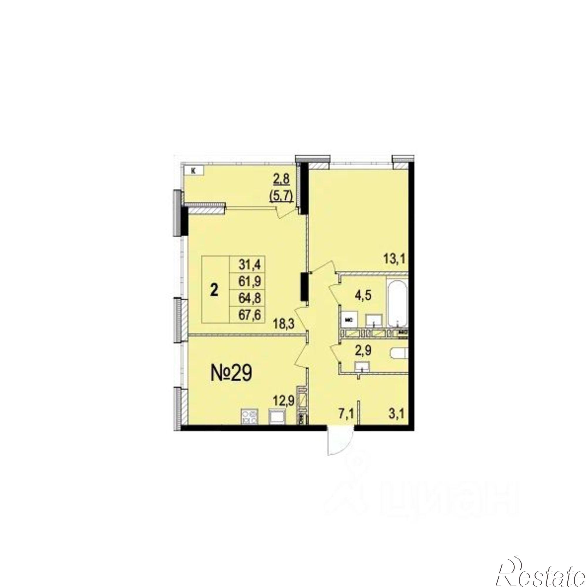 Купить квартиру за 10 378 000 рублей на улица Лисицына, 6В