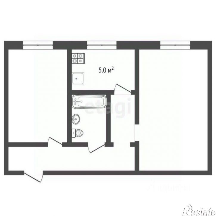 2-комн квартира улица Елены Колесовой, 20,  д. 20