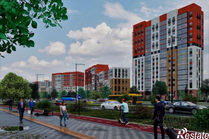 1-комн квартира в новом доме улица Комкора Хрипина