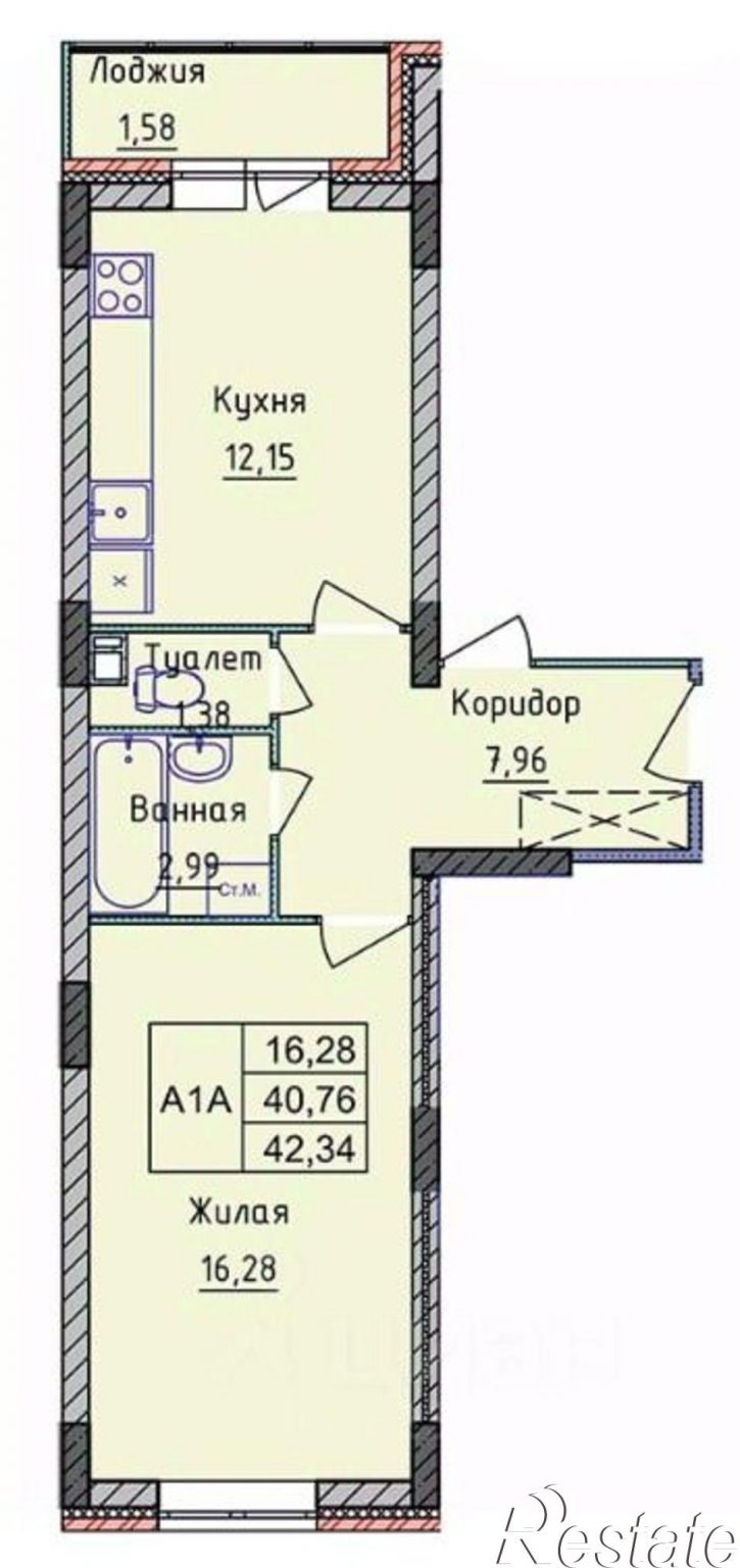 1-комн квартира проспект Фрунзе, 56Д,  д. 56Д