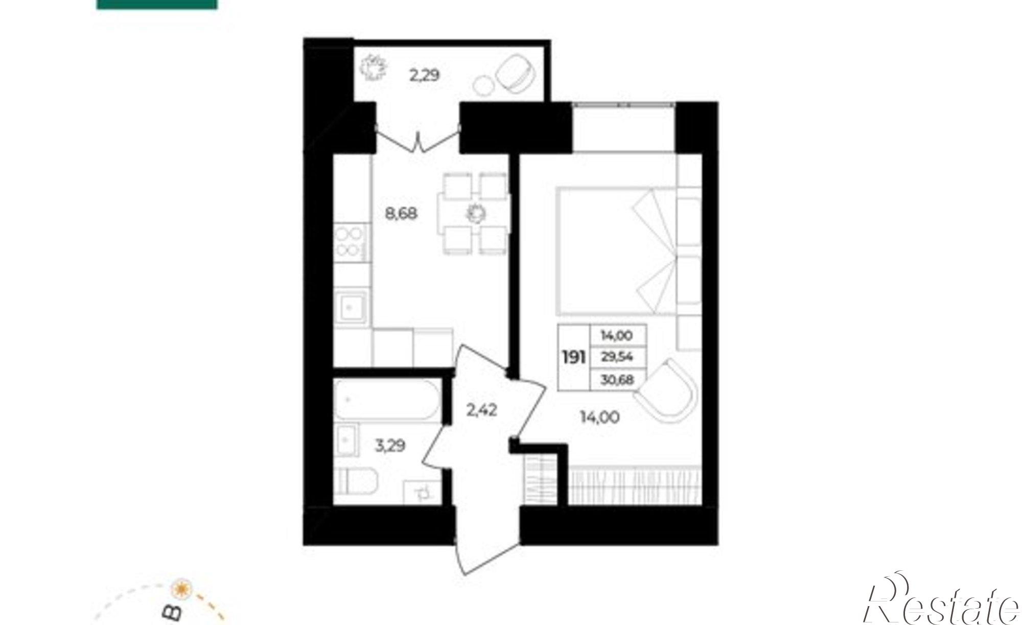 Купить квартиру за 3 346 880 рублей на Ленинградский проспект