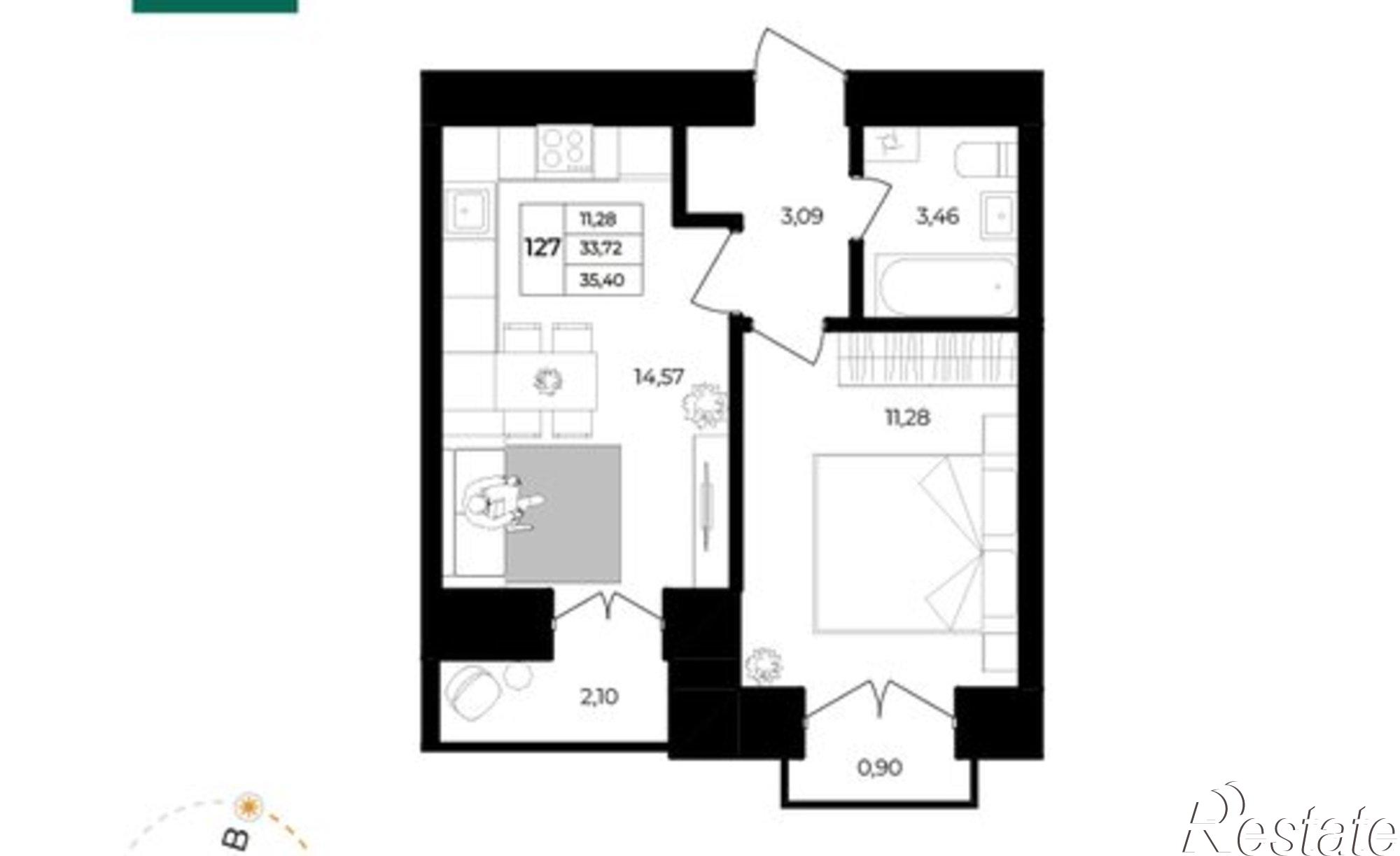 Купить квартиру за 4 066 630 рублей на Ленинградский проспект