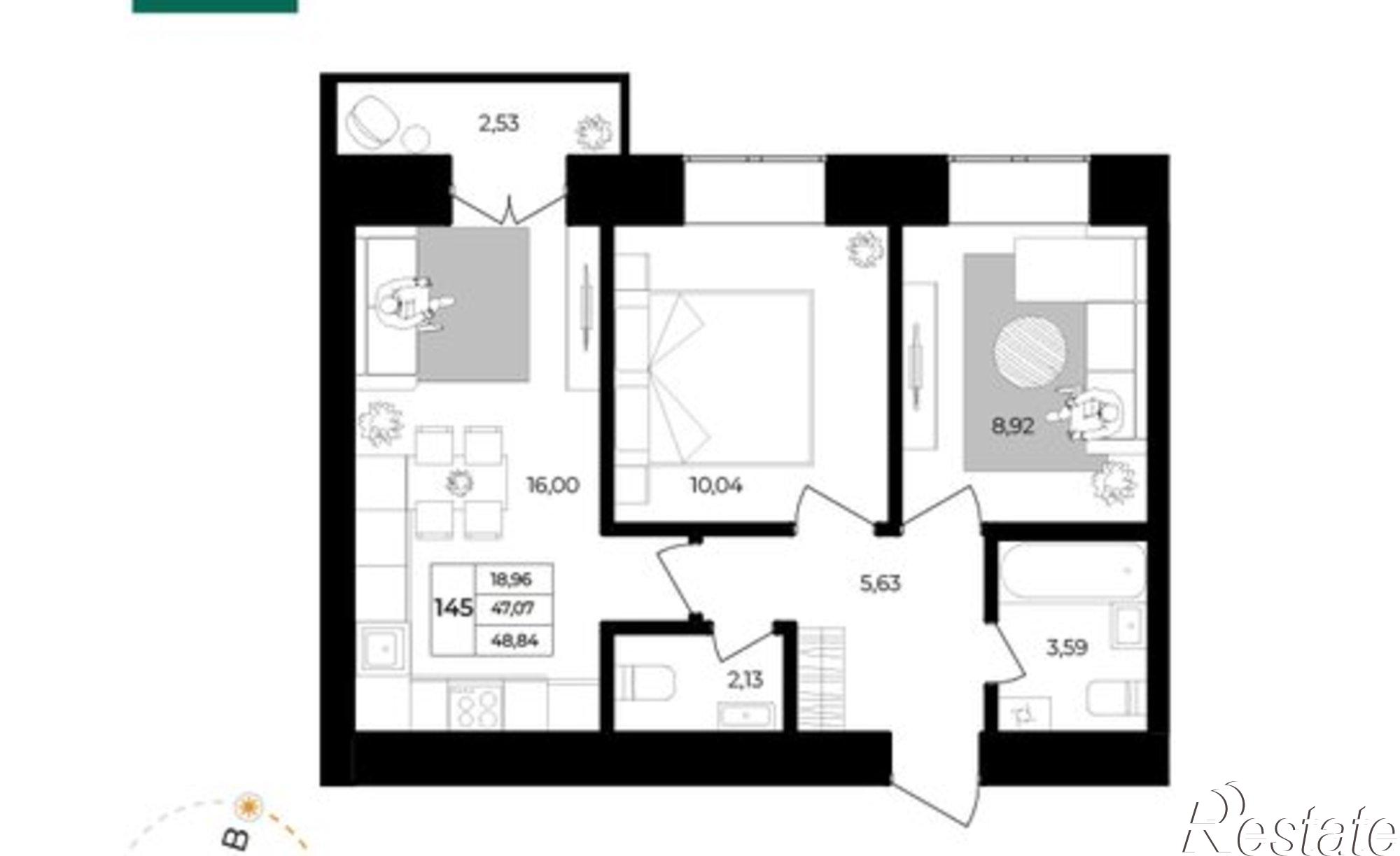 Купить квартиру за 4 683 460 рублей на Ленинградский проспект