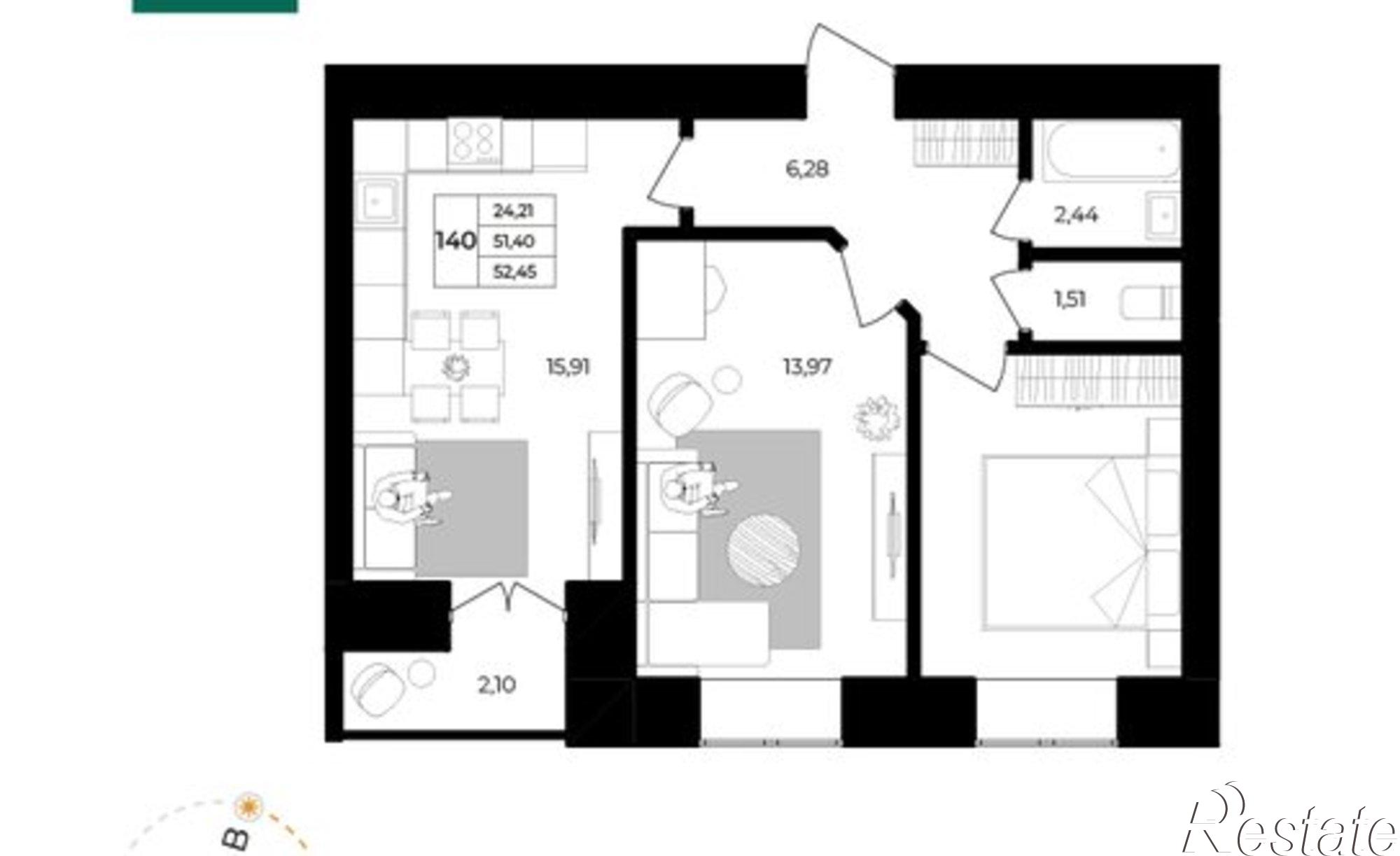 Купить квартиру за 5 114 300 рублей на Ленинградский проспект