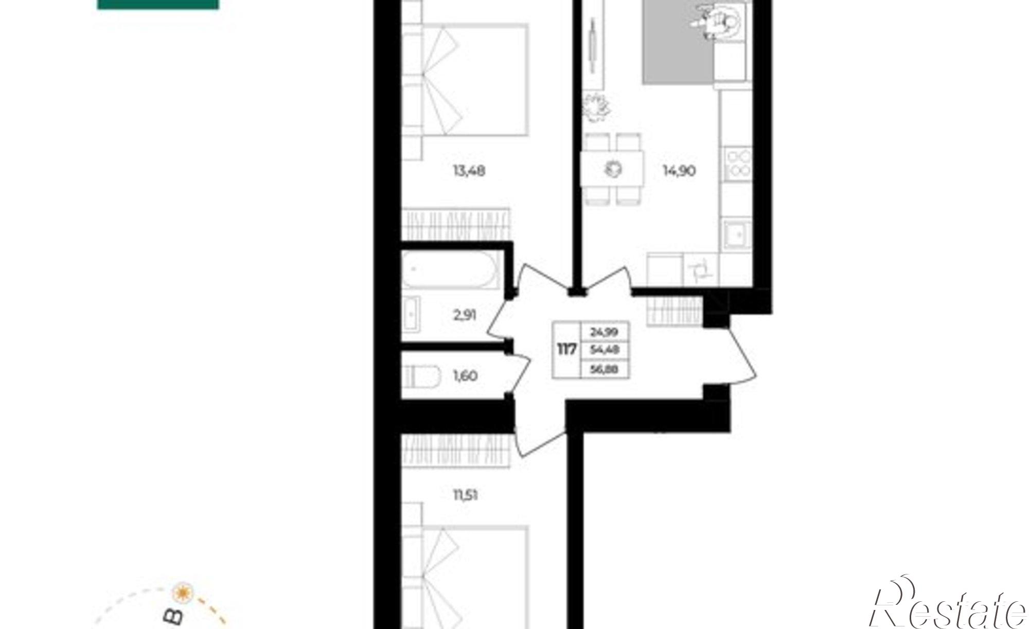 Купить квартиру за 6 635 660 рублей на Ленинградский проспект