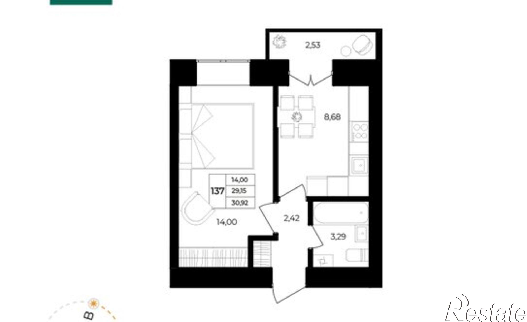 Купить квартиру за 2 973 300 рублей на Ленинградский проспект