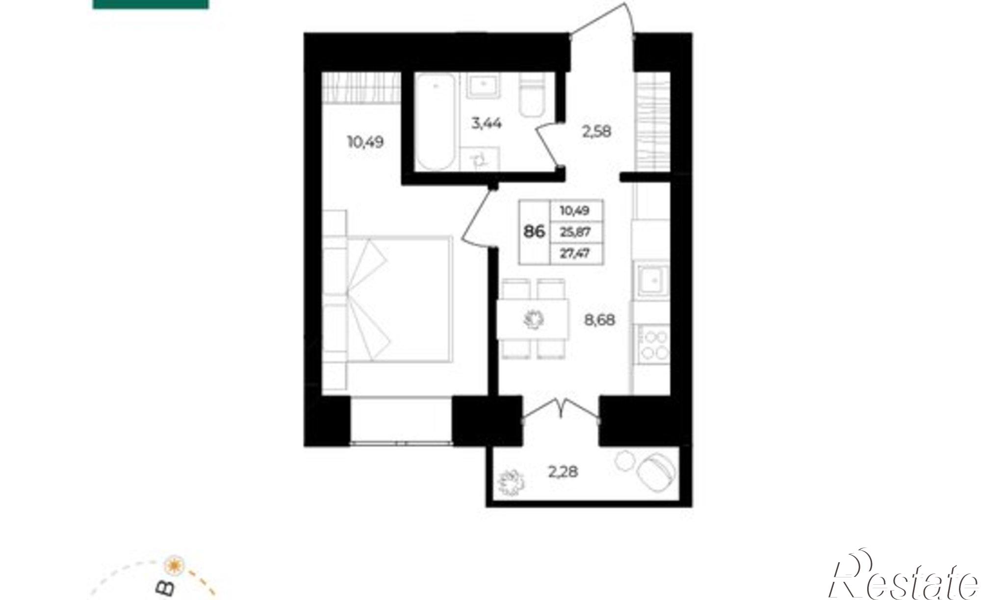 Купить квартиру за 2 888 390 рублей на Ленинградский проспект