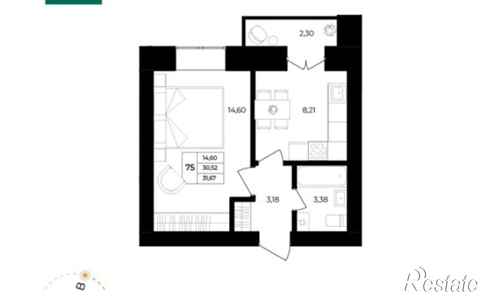 Купить квартиру за 3 411 530 рублей на Ленинградский проспект