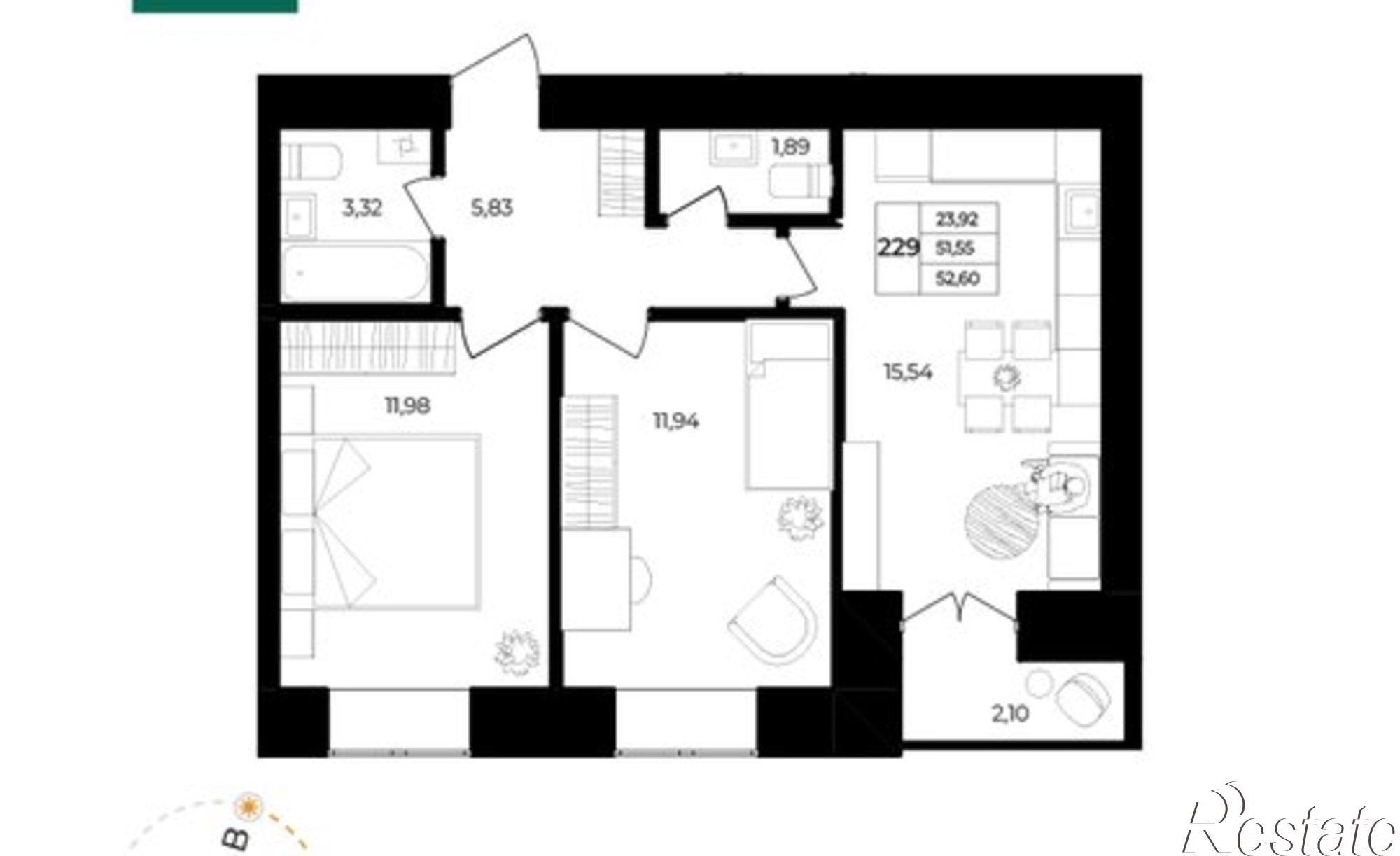 Купить квартиру за 5 788 550 рублей на Ленинградский проспект