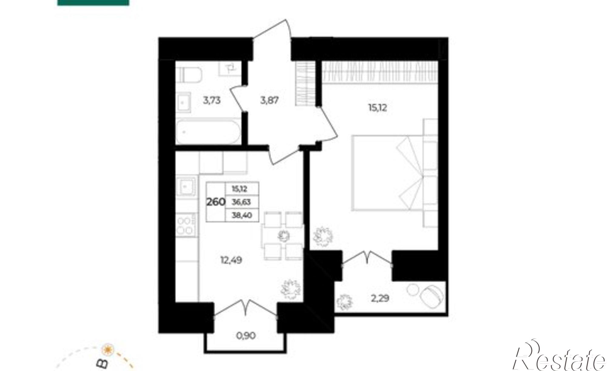 Купить квартиру за 4 270 320 рублей на Ленинградский проспект