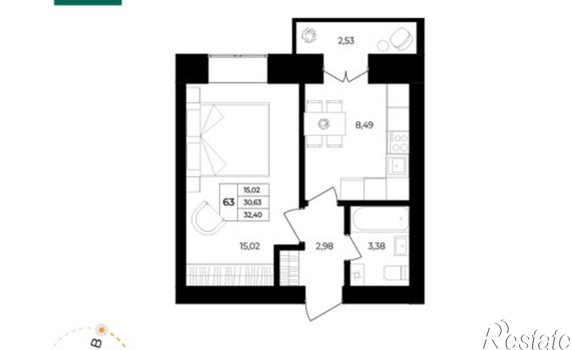 Купить квартиру за 3 390 740 рублей на Ленинградский проспект