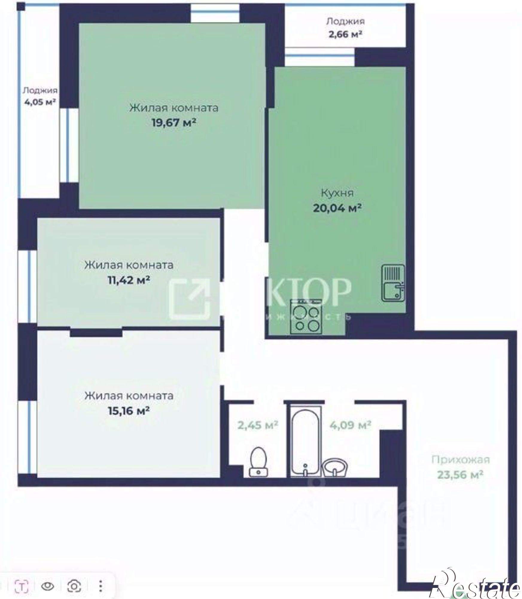 Купить квартиру за 8 500 000 рублей на ул Чернопрудная, 17/1