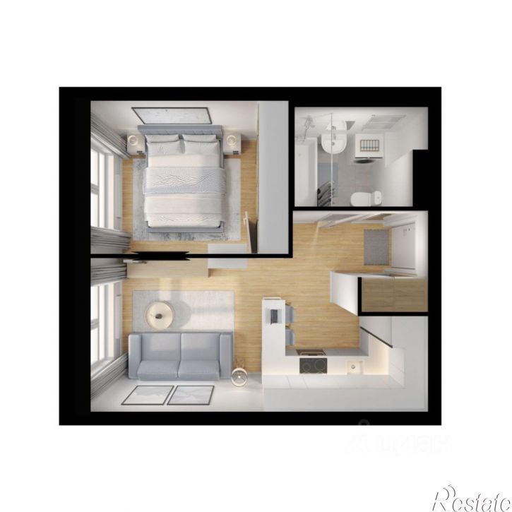 1-комн квартира в новом доме район Сокол, жилой комплекс Волга Парк, 1В