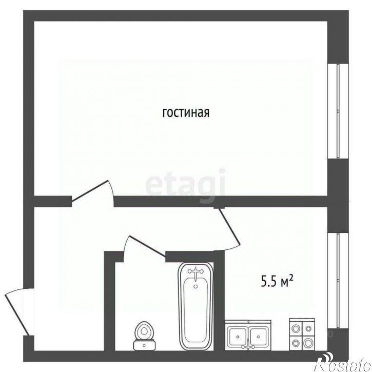 1-комн квартира ул Волгоградская, 59,  д. 59