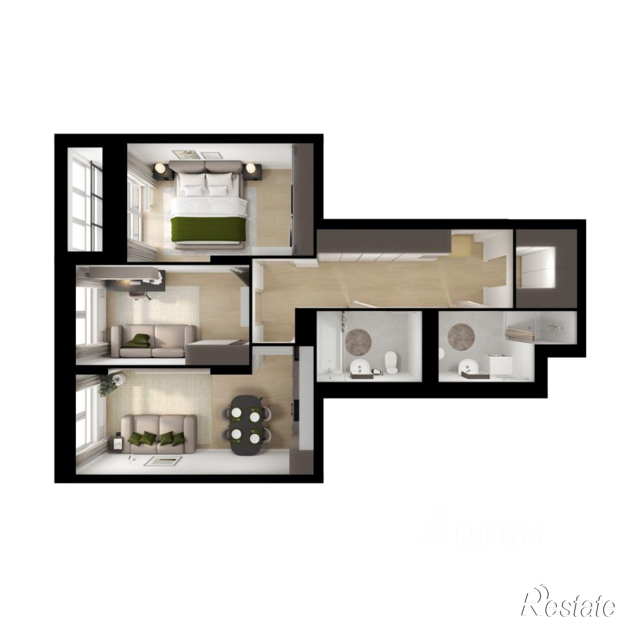 Купить квартиру за 7 870 500 рублей на район Сокол, жилой комплекс Волга Парк, 2В