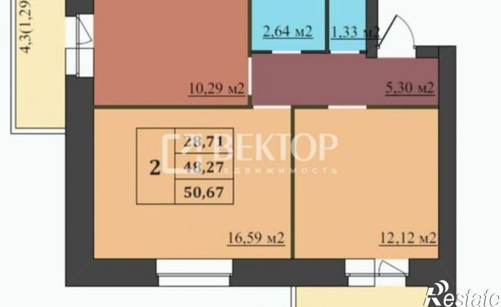 2-комн квартира Ленинградский проспект, 98/2,  д. 98/2